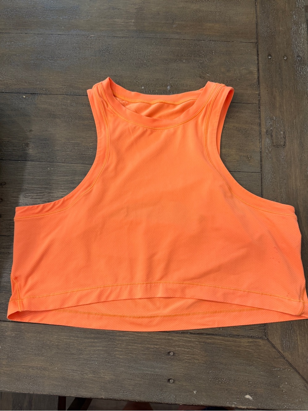 LULULEMON CROP OPEN BACK Orange Athletic Tank Top
